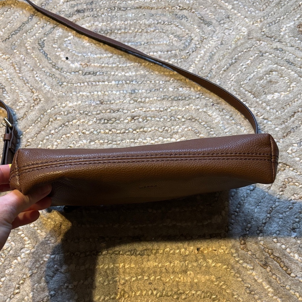 Fossil Brown Leather Crossbody Bag - Picture 3 of 8